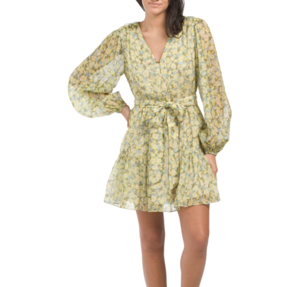 TANYA TAYLOR Vivi Belted Floral Minidress